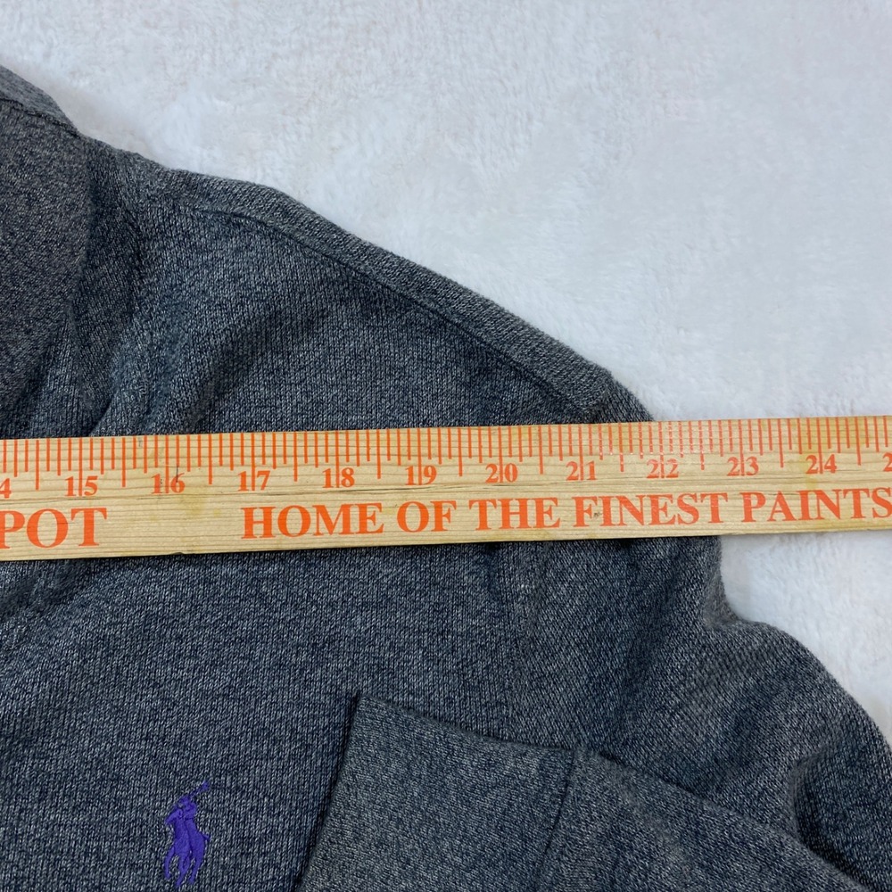 Polo Ralph Lauren Shawl Collar Pullover Sweater Purple Preppy Nautical Gray L - Picture 7 of 8